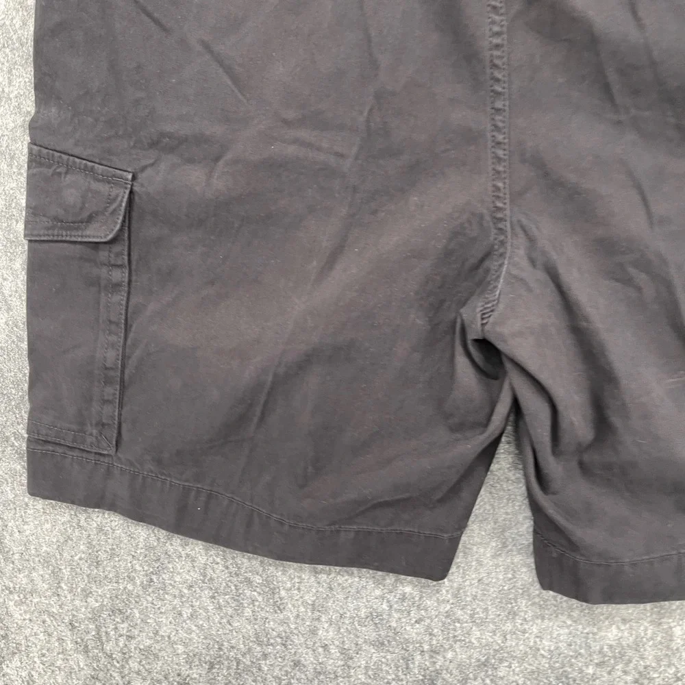 Tommy Hilfiger Cargo Shorts Mens 40 Black Cotton Twill Utility Pockets